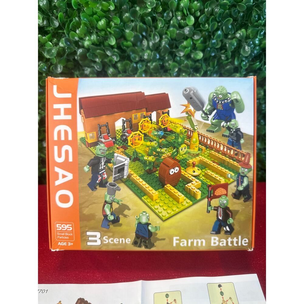 New JHESAO Plants and Zombies PVZ Toys Assembly Action Figures PVZ Open Box
